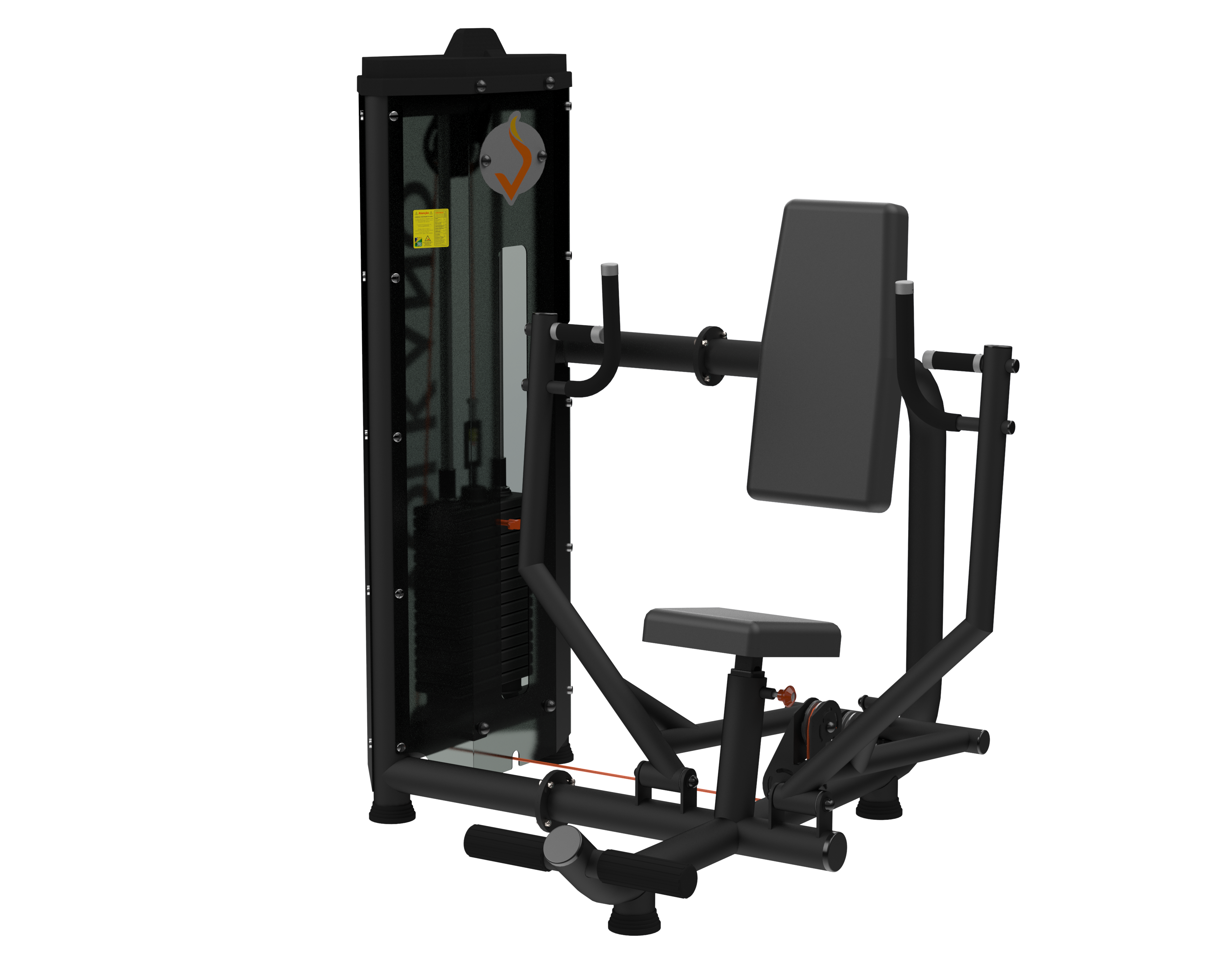 Supino Vertical Máquina Black | Volkano Black | Volkano Fitness